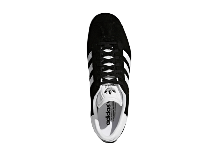ADIDAS GAZELLE SHOES BLACK WHITE LOGO – תמונה 6