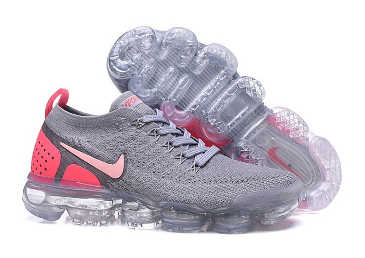 נעלי נייק-Nike Air Vapor Max Flyknit 2.0W Gray Pink – תמונה 4