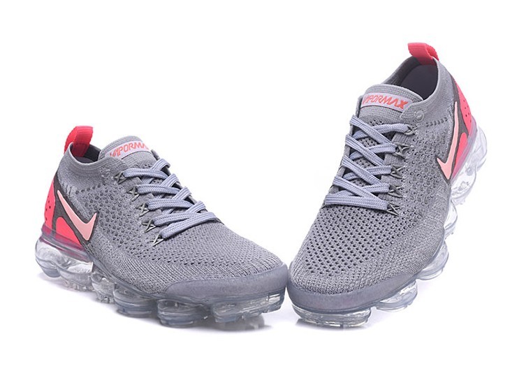 נעלי נייק-Nike Air Vapor Max Flyknit 2.0W Gray Pink – תמונה 2