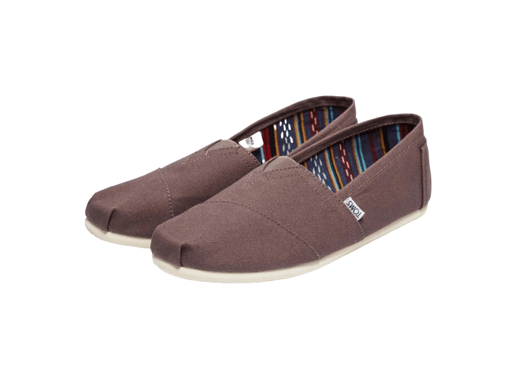 נעלי טומס-TOMS SHOES - CLASSIC BRWONE CANVAS – תמונה 3