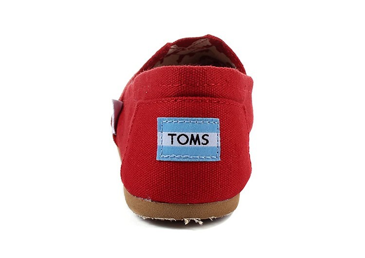נעלי טומס-TOMS SHOES - CLASSIC RED CANVAS – תמונה 4