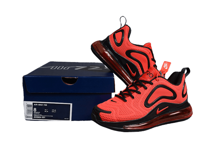 NIKE AIR MAX 720 RED - BLACK LOGO – תמונה 5