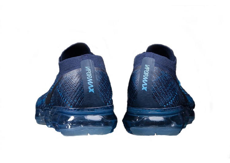 נעלי נייק-Nike Air Vapor Max Flyknit 2.0W BLUE - BLACK LOGO – תמונה 4