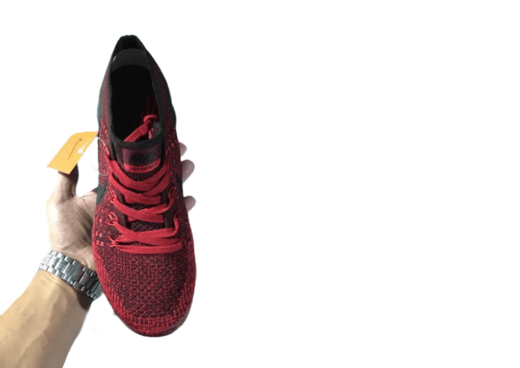 נעלי נייק-Nike Air Vapor Max Flyknit 2.0W CARMINE-BLACK LOGO – תמונה 2