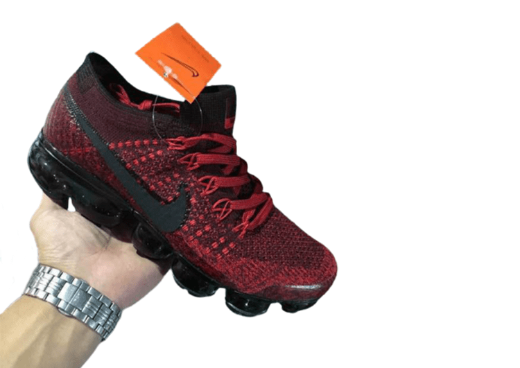 נעלי נייק-Nike Air Vapor Max Flyknit 2.0W CARMINE-BLACK LOGO – תמונה 3