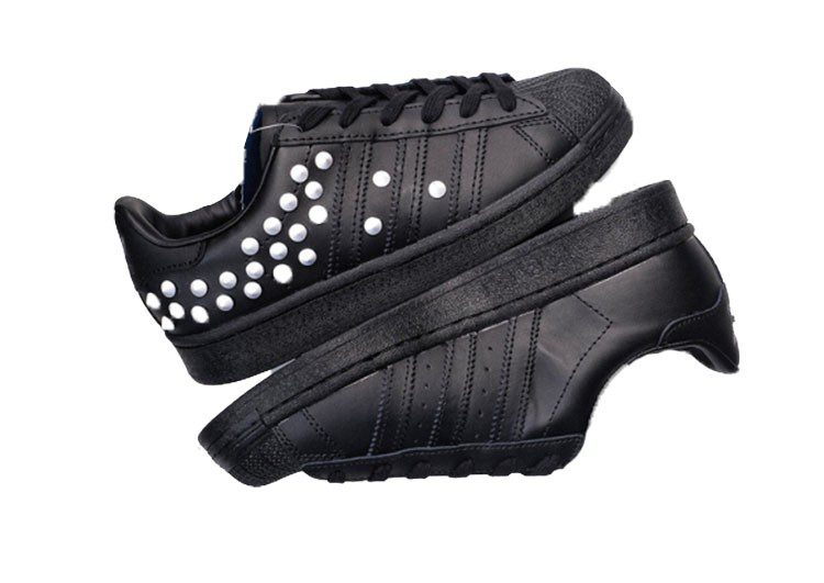 נעלי אדידס-ADIDAS Stan Smith - Black & White Dot – תמונה 5