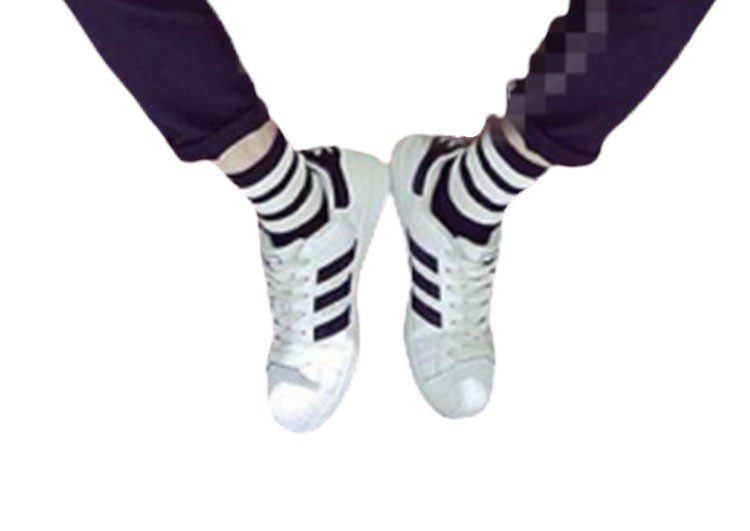 נעלי אדידס-ADIDAS Stan Smith - Shell Head White Black Label – תמונה 6