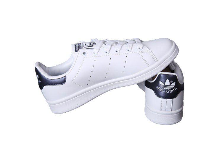 נעלי אדידס-ADIDAS Stan Smith - White Dark Blue Tail – תמונה 3