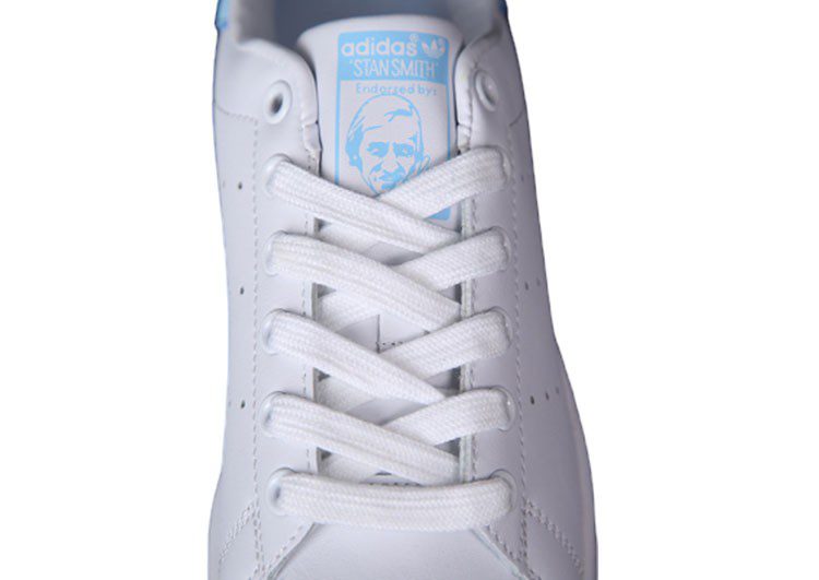 נעלי אדידס-ADIDAS Stan Smith - White Light Blue Tail – תמונה 6