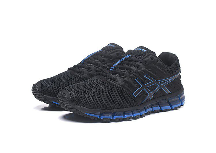 נעלי אסיקס-ASICS - Black & Blue Border – תמונה 2