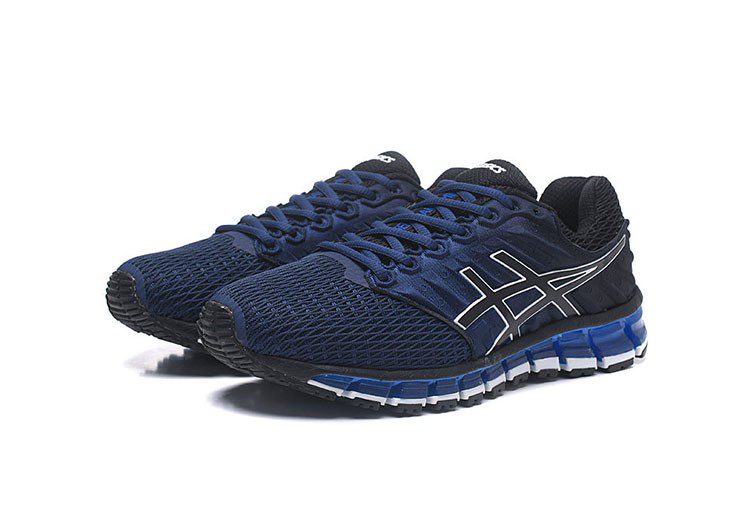נעלי אסיקס-ASICS - Black & Dark-Blue Border – תמונה 2