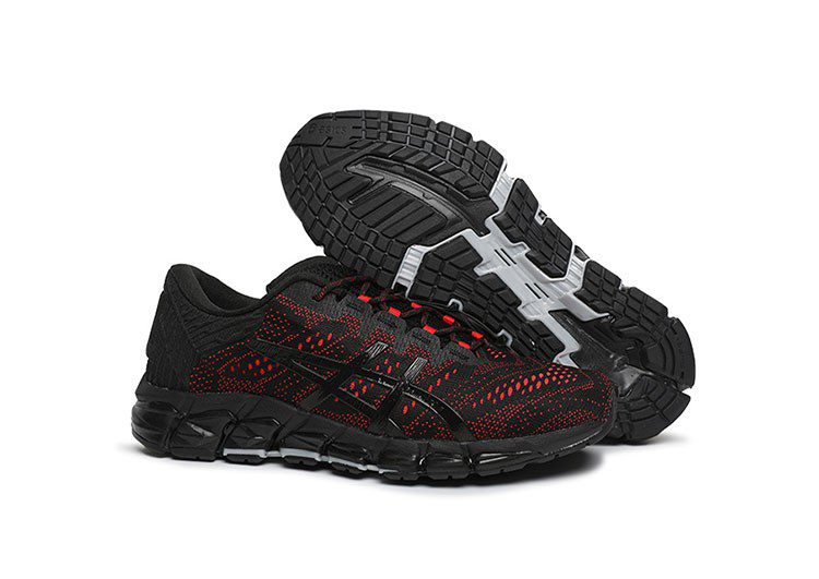 נעלי אסיקס-ASICS - QUANTUM - Jacquard Noodle JCQ -Black Red – תמונה 3