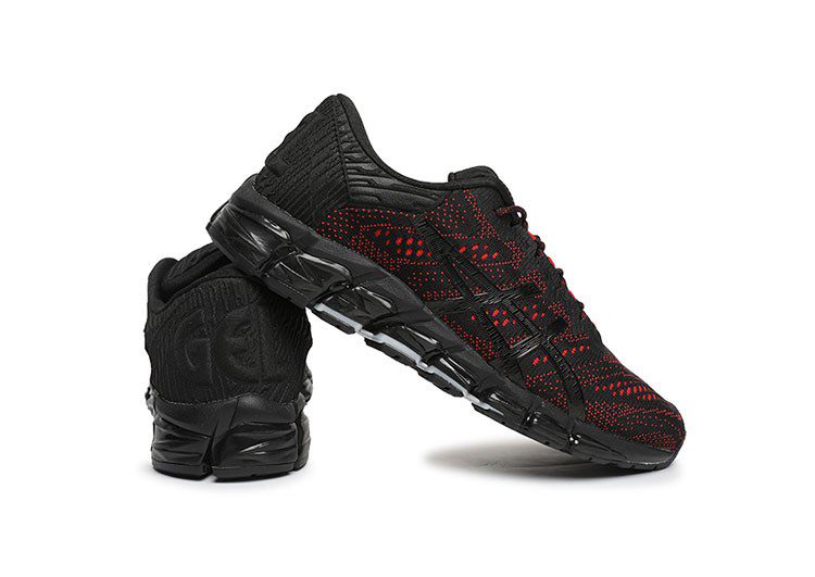 נעלי אסיקס-ASICS - QUANTUM - Jacquard Noodle JCQ -Black Red – תמונה 4