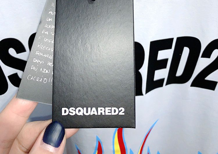 DSQUARED2 TSHIRT MEN SHORT - White Black & Yellow – תמונה 3