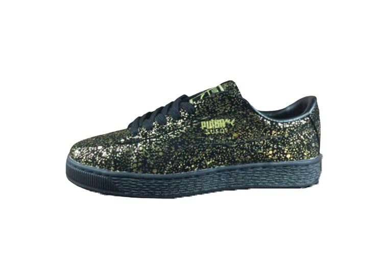 נעלי פומה-PUMA Suede Splatter joint model moonlight gold and Black