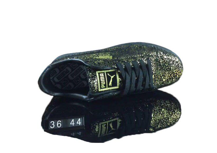 נעלי פומה-PUMA Suede Splatter joint model moonlight gold and Black – תמונה 4