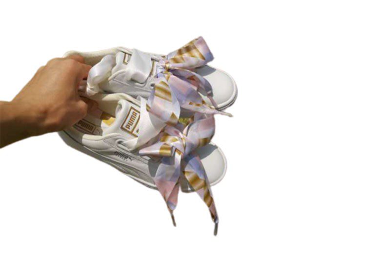 נעלי פומה- PUMA basket heart rihanna leather -White – תמונה 5