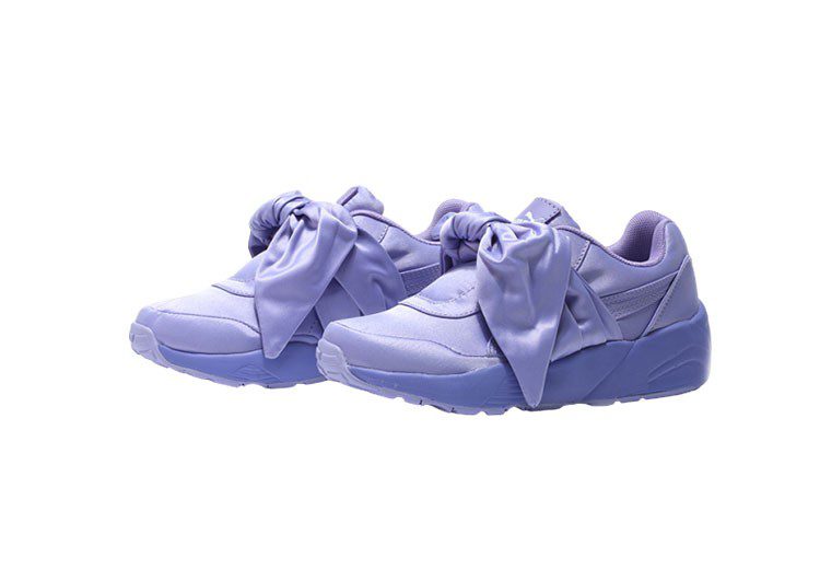 נעלי פומה- PUMA rihanna bow rubbon silk cherry blossom pink -Wild Blue Yonder – תמונה 4