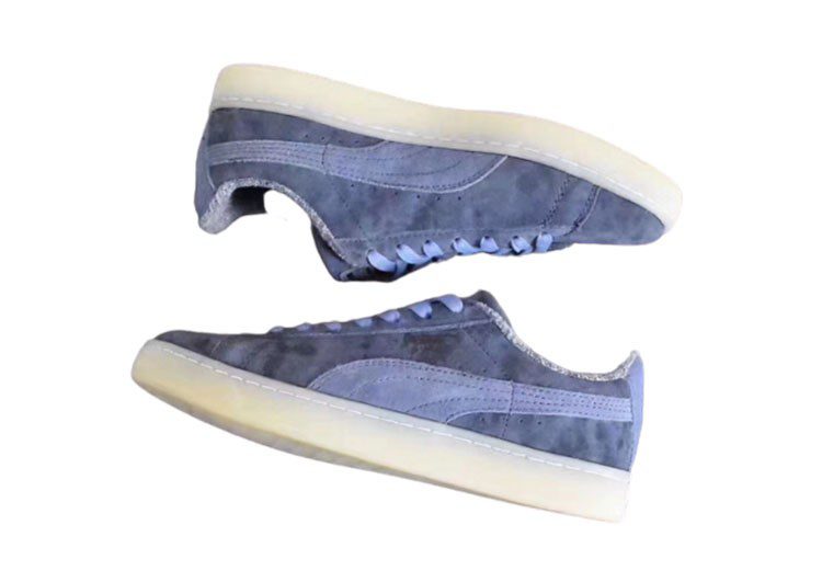 נעלי פומה-PUMA transparent crystal sole suede lining plush lace-up sneakers couple shoes-Light Slate Grey – תמונה 3