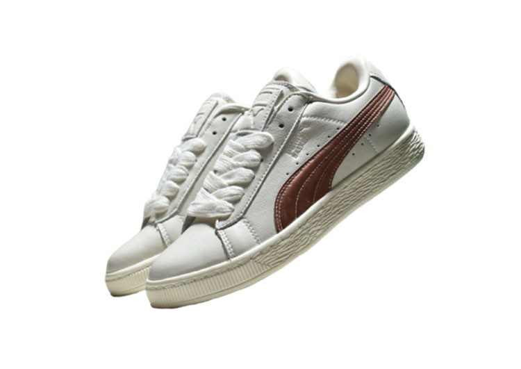נעלי פומה-Puma Basket classic LFS-Snow Drift-Medium Wood – תמונה 4