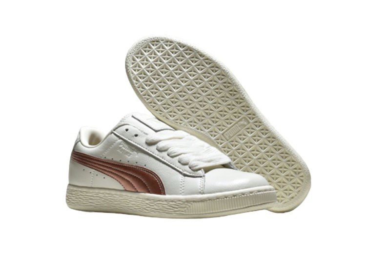 נעלי פומה-Puma Basket classic LFS-Snow Drift-Medium Wood – תמונה 9