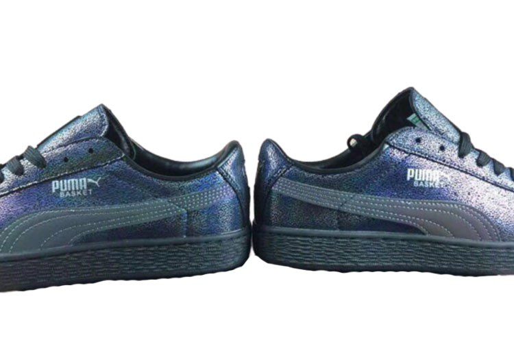 נעלי פומה-Puma basket classic splash ink blue -Black – תמונה 7