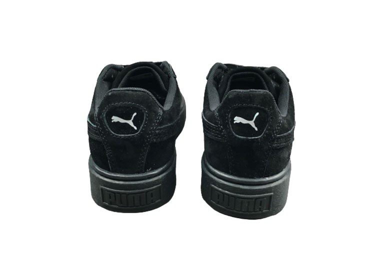 נעלי פומה- Puma platform shoes top pog leather gold head silver hesd frosted hesd flash drill bit-Black – תמונה 10