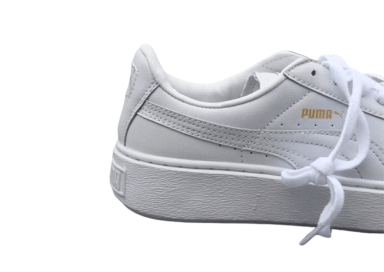 נעלי פומה- Puma platform shoes top pog leather gold head silver hesd frosted hesd flash drill bit-Pale Taupe – תמונה 6