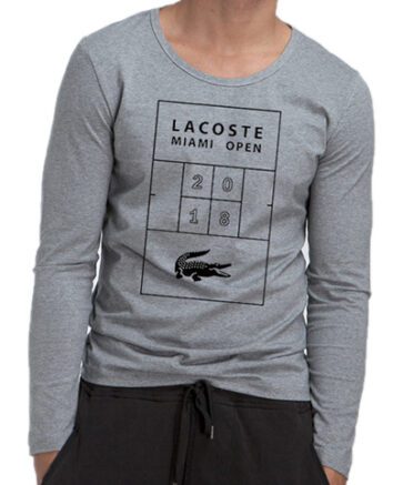 לקוסט-LACSOTE TSHIRT MEN LONG DESGIN - GRAY