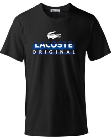 לקוסט-LACSOTE TSHIRT DESGIN MEN SHORT - Black