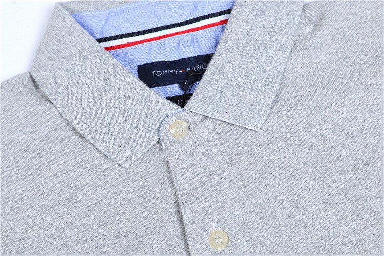 טומי הילפיגר-TOMMY POLO LONG MEN'S - Gray – תמונה 5