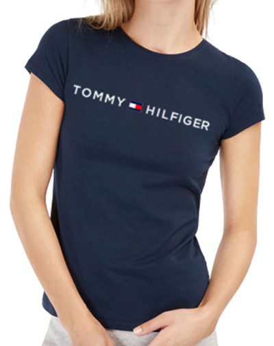 טומי הילפיגר-TOMMY TSHIRT SHORT WOMEN'S - Nave Blue