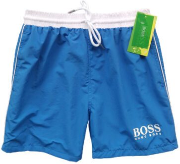 בוס-HUGO BOSS SWIM MEN'S-WHITE & BLUE