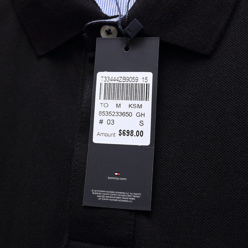 טומי הילפיגר-TOMMY POLO MEN'S TSHIRT - Black – תמונה 9