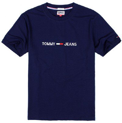 טומי הילפיגר-TOMMY TSHIRT MEN'S - NAVY BLUE
