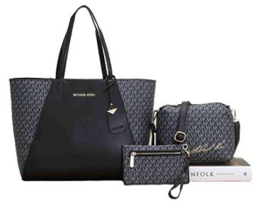 מייקל קורס-Michael Kors bag - Black & Storm Grey