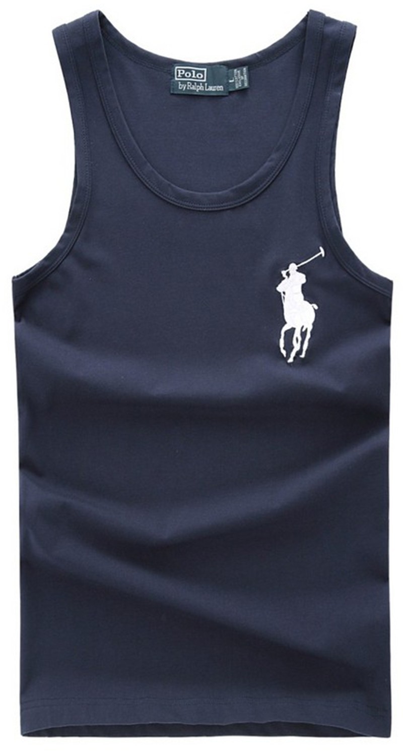 ראלף לורן-RALPH LAUREN VEST MEN - NAVE & WHITE LOGO