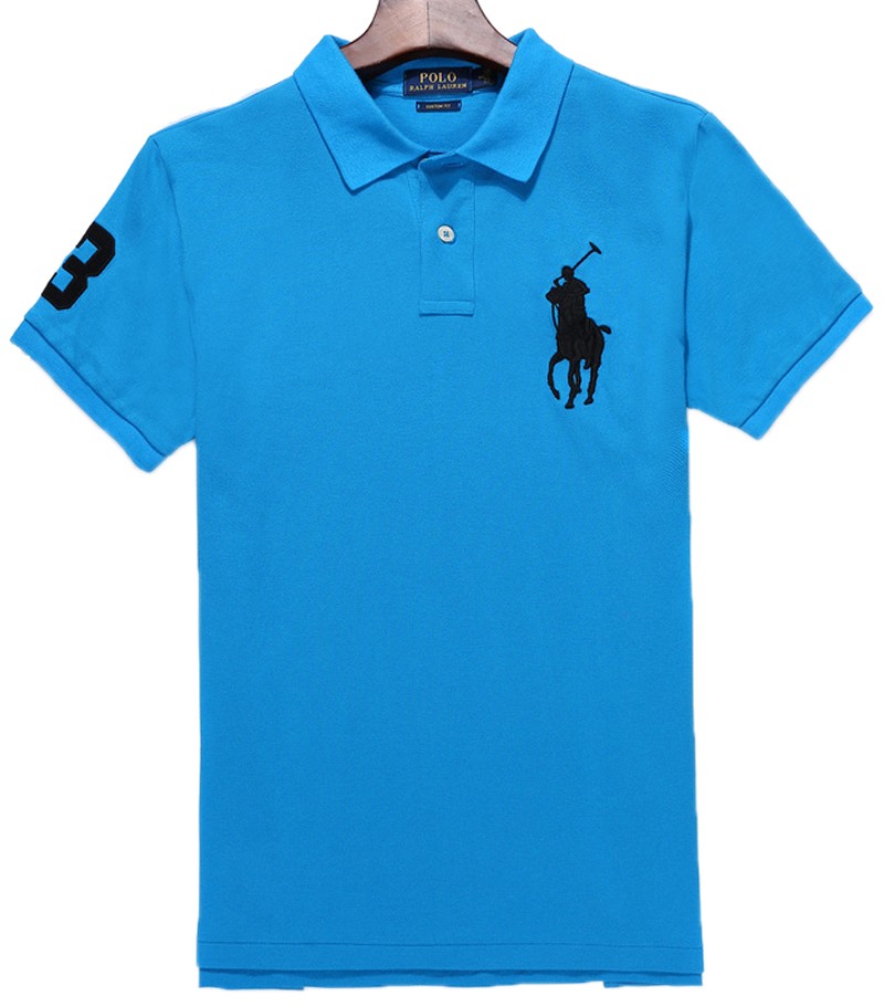 ראלף לורן-RALPH LAUREN POLO TSHIRT SHORT BIG PONY MEN'S - Denim