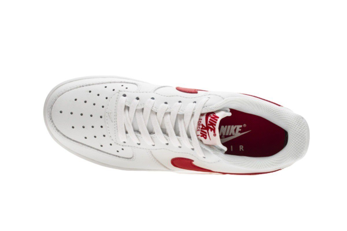 נעלי נייק-Nike Air Force 1 Low White Red – תמונה 3