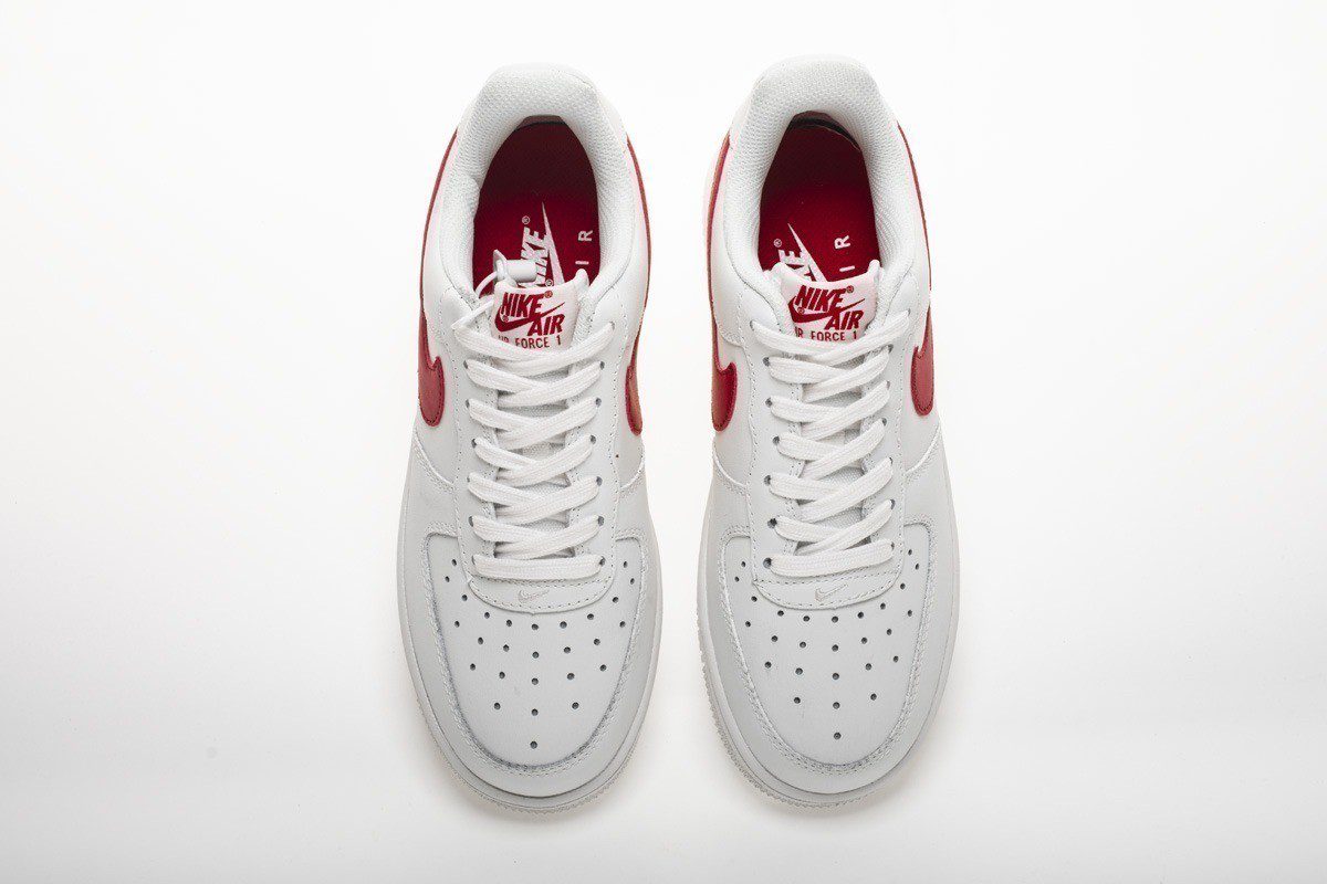 נעלי נייק-Nike Air Force 1 Low White Red – תמונה 5