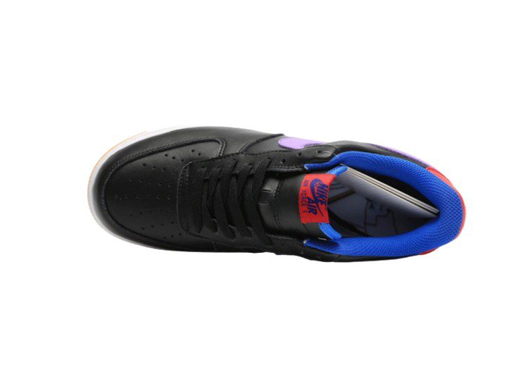 נעלי נייק -Nike Air Force 1 Low BLACK-MEDIUM PURPLE – תמונה 4