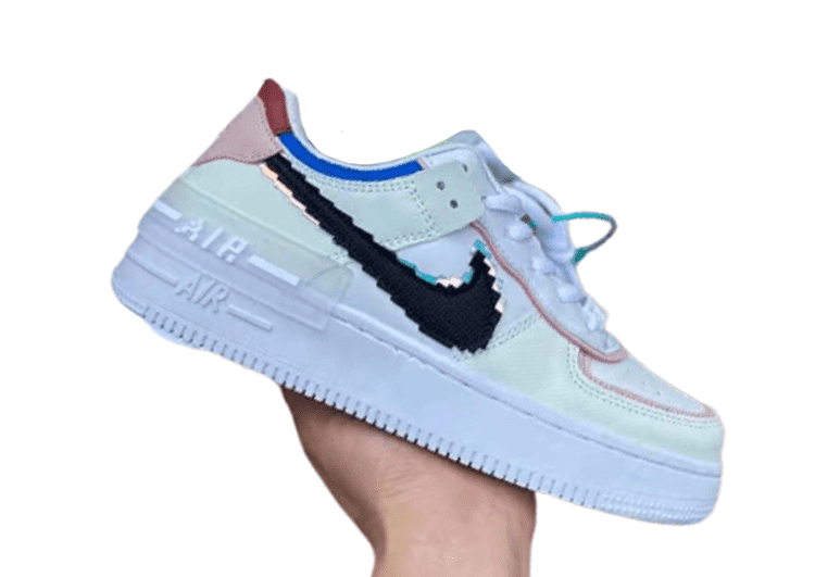 נעלי נייק-Nike Air Force 1 Low Iceberg Black Logo – תמונה 2