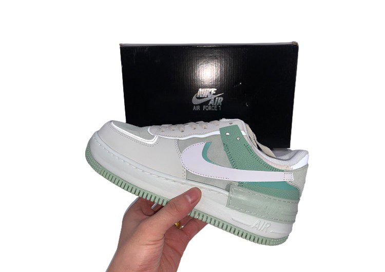 נעלי נייק -Nike Air Force 1 Low SILVER CHALICE-CADET BLUE – תמונה 4