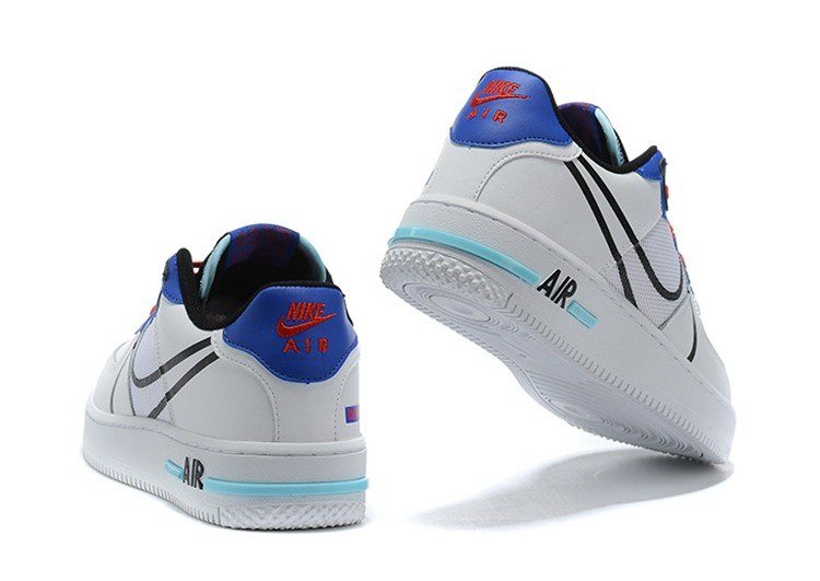 נעלי נייק -Nike Air Force 1 Low - White Blue & Red – תמונה 5