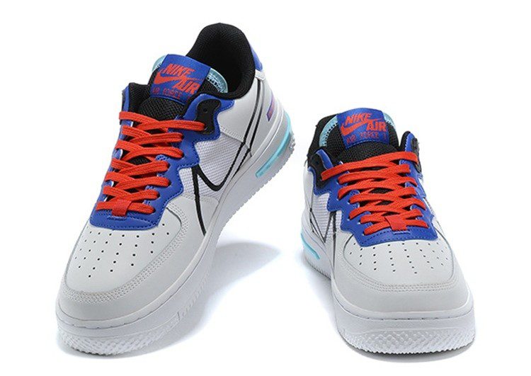 נעלי נייק -Nike Air Force 1 Low - White Blue & Red – תמונה 3
