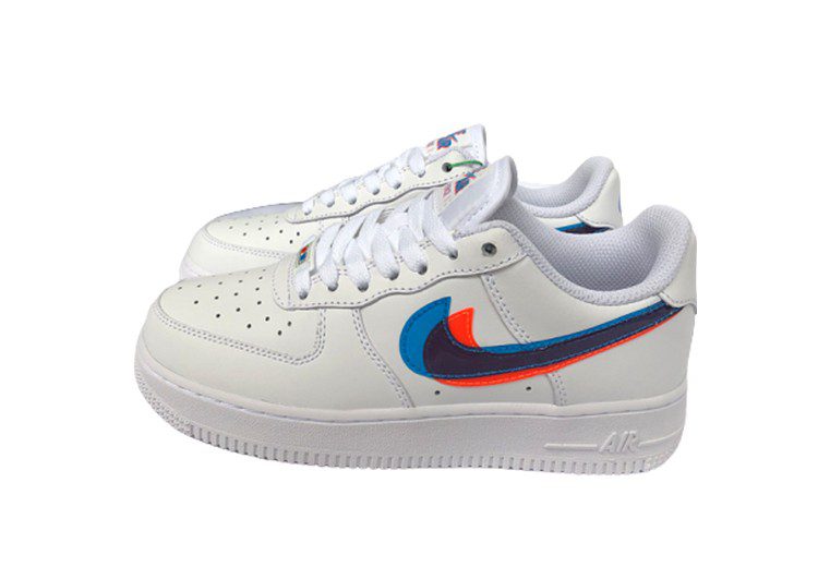 נעלי נייק -Nike Air Force 1 Low White-Red – תמונה 2
