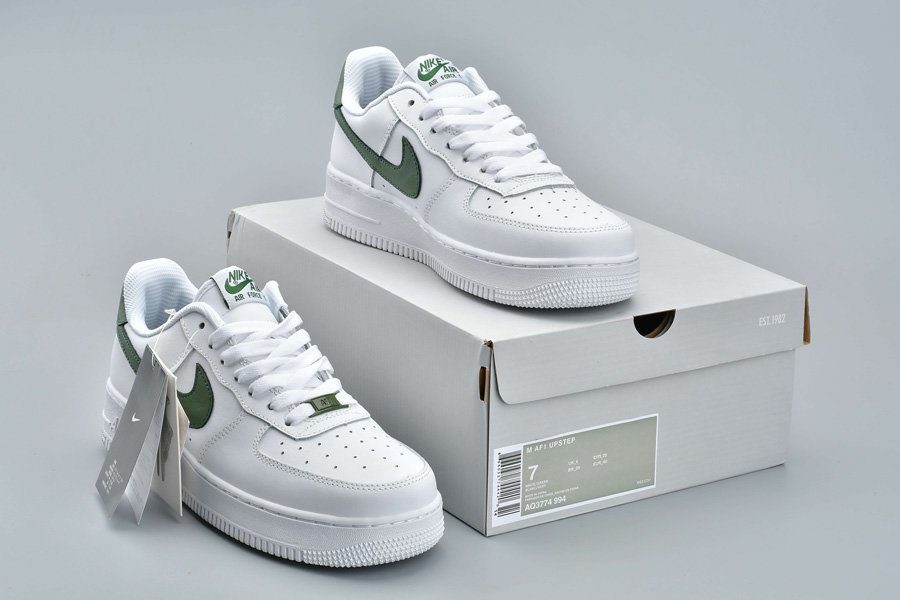 נעלי נייק-Nike Air Force 1 Low White Green – תמונה 3