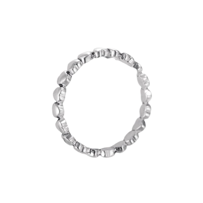 ⁦טבעת יוקרה-Silver Ring  Heart Finger Forever Love Jewelry Valentine's Day Gift⁩ – תמונה ⁦2⁩