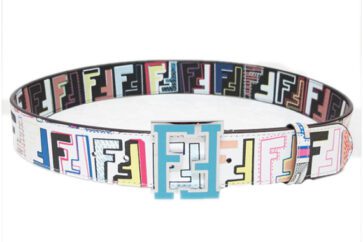 פנדי - FENDI BELT - White & Viking