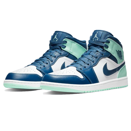 ⁦נייק ג'ורדן-Nike Air jordan 1 Mid - Blue Mint⁩ – תמונה ⁦2⁩